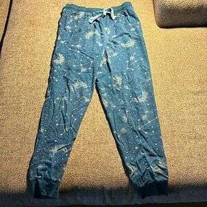 Selling blue pj pants with moon pattern